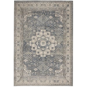 Concerto Gray/Ivory 4 ft. x 6 ft. Persian Vintage Area Rug
