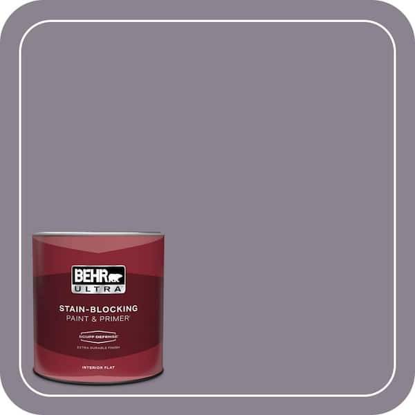 BEHR ULTRA 1 qt. #670F-5 Gothic Amethyst Extra Durable Flat Interior Paint & Primer