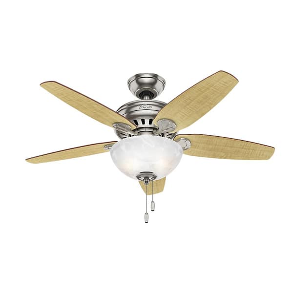 Hunter Cedar Park 44 in. Indoor Brushed Nickel Ceiling Fan with Light Kit