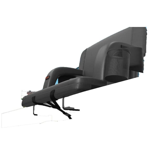 Black Dual-Heated Stadium Chair with Back Support, Portable Bleacher Seat with 3-Heat Levels and 5-Pockets for Outdoor