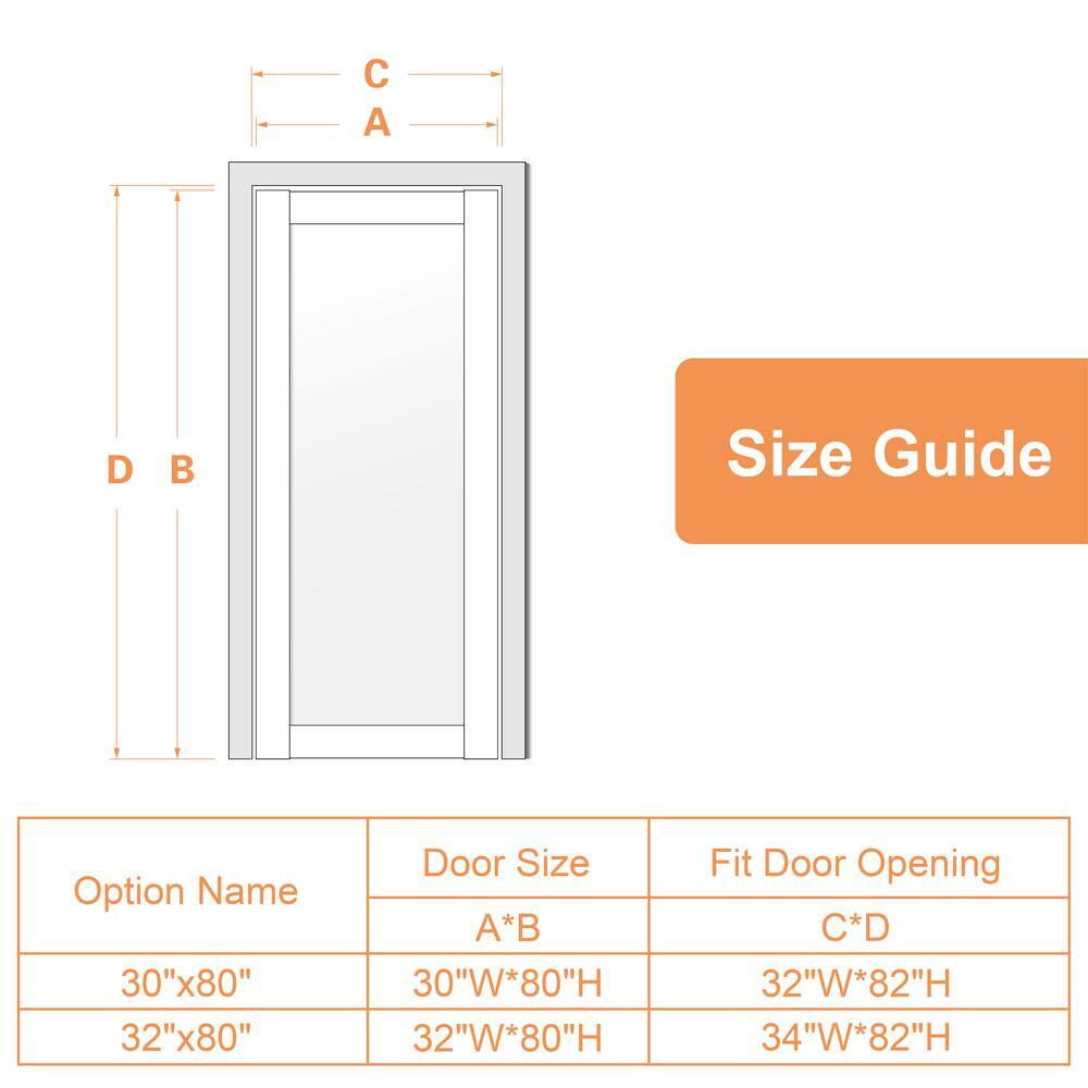 32" x 80" White Primed Solid Core Interior Door Slab