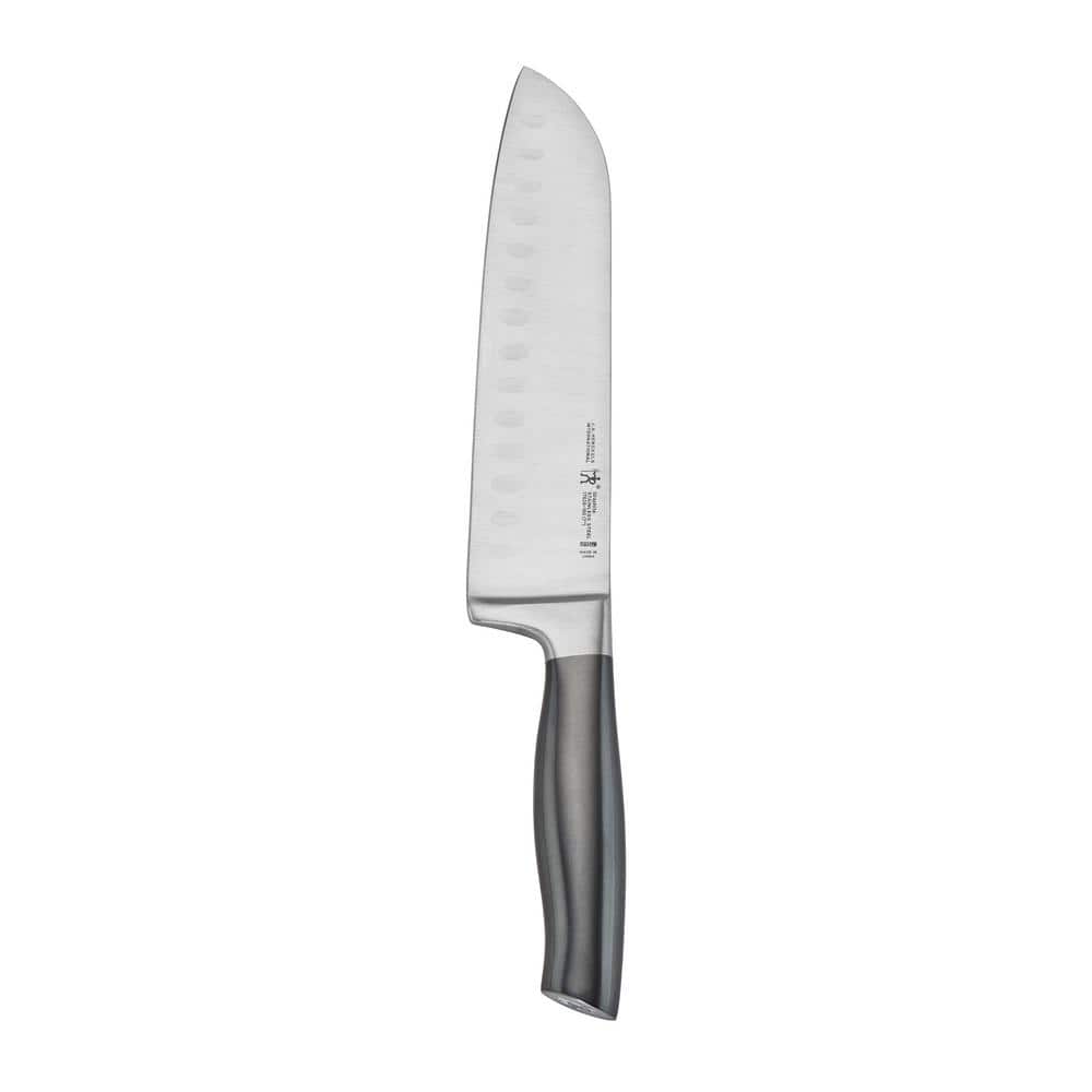 HENCKELS Graphite 13-Piece Knife Set with Block, Kitchen Knife Sharpener, Chef Knife, Steak Knife, Black, Stainless Steel