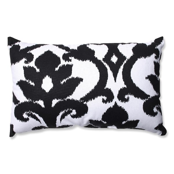 Pillow Perfect Paisley Black/White Azzure Rectangular Outdoor Lumbar Pillow