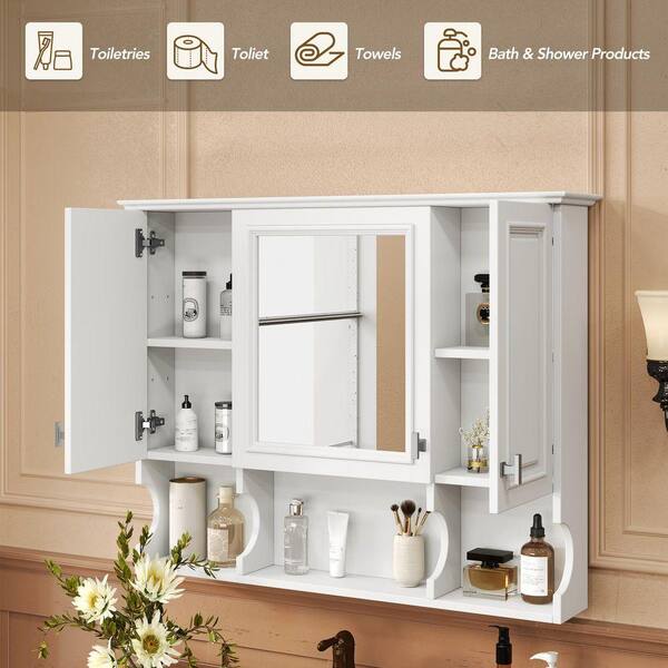 ZXDDMS Modern 35 in. W x 28 in. H Rectangular White Wall Surface