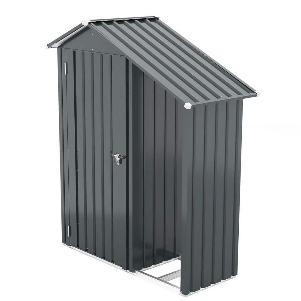 4.6 ft. W x 2 ft. D Dark Gray Metal Lockable Garden Shed with Open Space (9.2 sq. ft. ) price history on PriceWatchPro