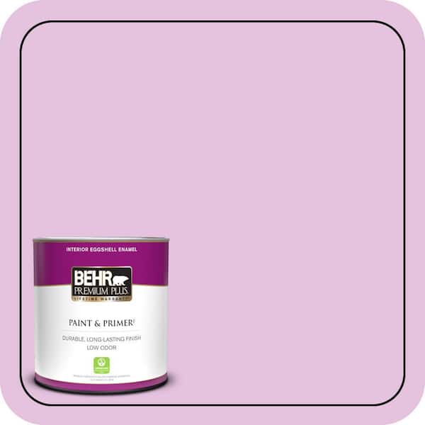 BEHR PREMIUM PLUS 1 qt. #P110-2 Girl Talk Eggshell Enamel Low Odor Interior Paint & Primer
