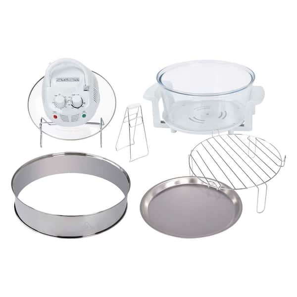 Classic Cuisine - 12-17 qt. Glass Halogen Air Fryer, White