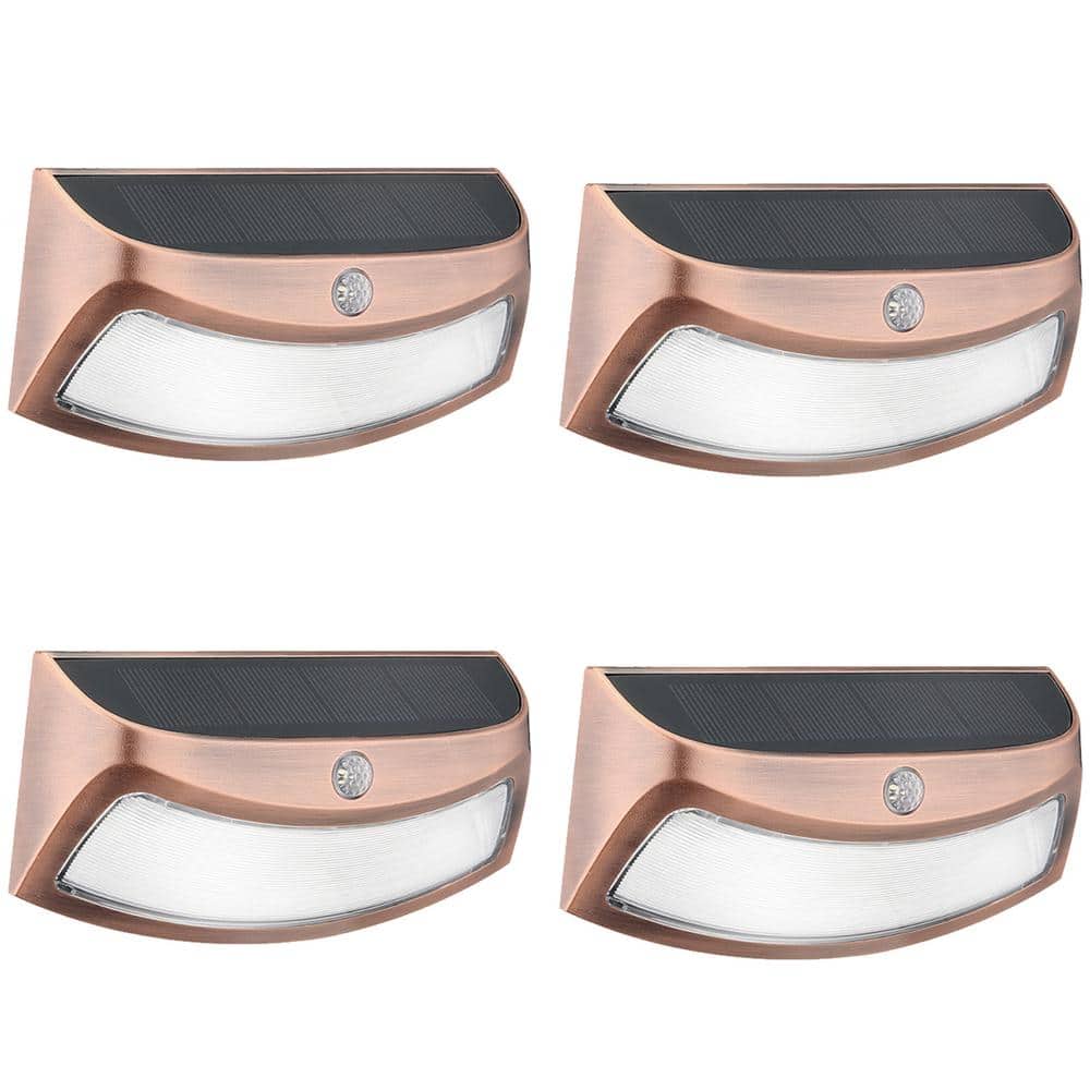 4-Pack 3000K 20Lumens Copper Integrated LED Weather Resistant Landscape Pat
