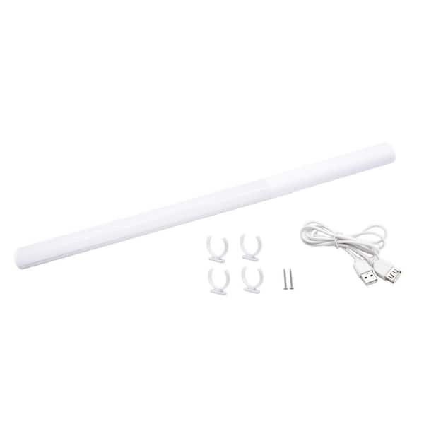 12.6 in. USB Rechargeable White Under Cabinet Light with Charging Port