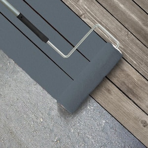 1 gal. #N490-5 Charcoal Blue Textured Low-Lustre Enamel Interior/Exterior Porch and Patio Anti-Slip Floor Paint