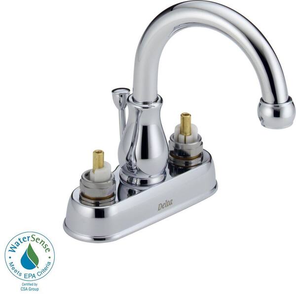Delta Orleans 4 in. 2-Handle High-Arc Bathroom Faucet in Chrome Less Handle-DISCONTINUED