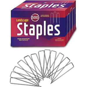 Galvanized Fabric Stakes Landscape Staples 500-Count Garden Staples, Heavy-Duty and Anti Rust Galvanized