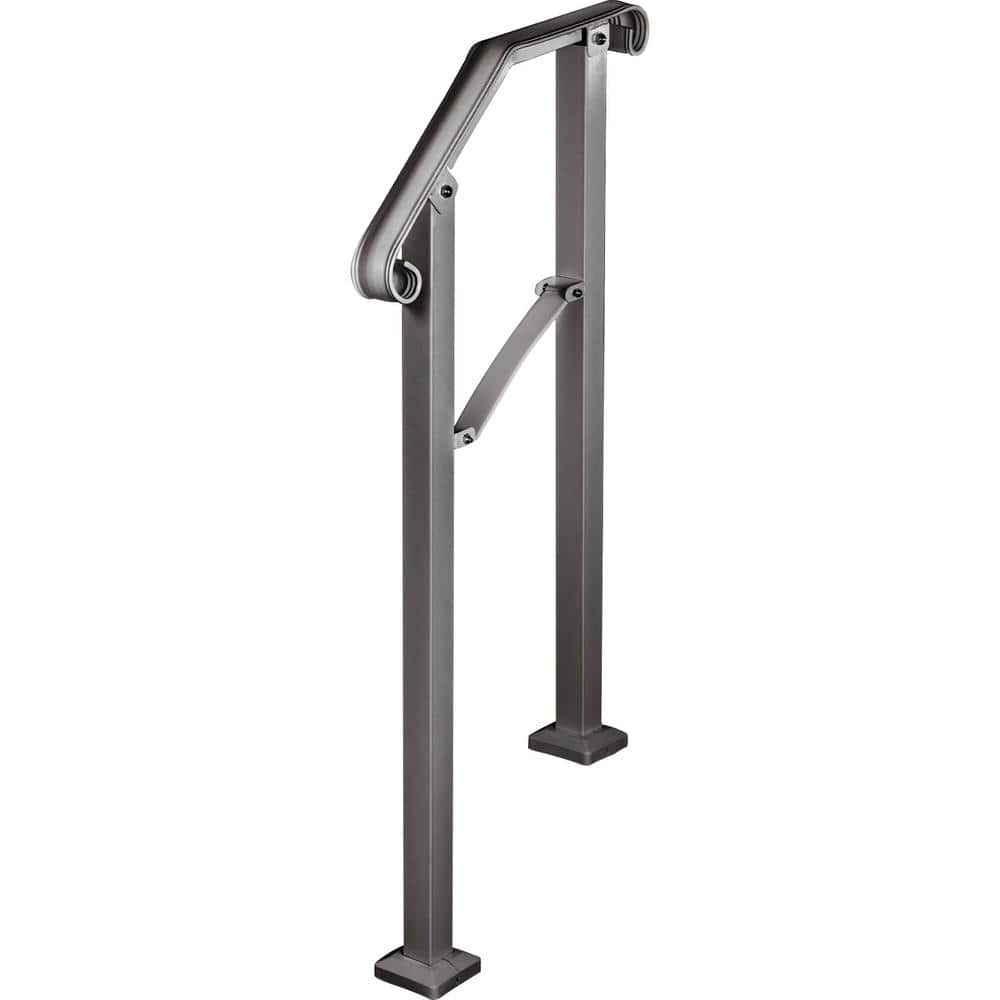 SVOPES Outdoor Handrails Fit 2-3 Steps Wrought Iron Arch Style Flexible ...