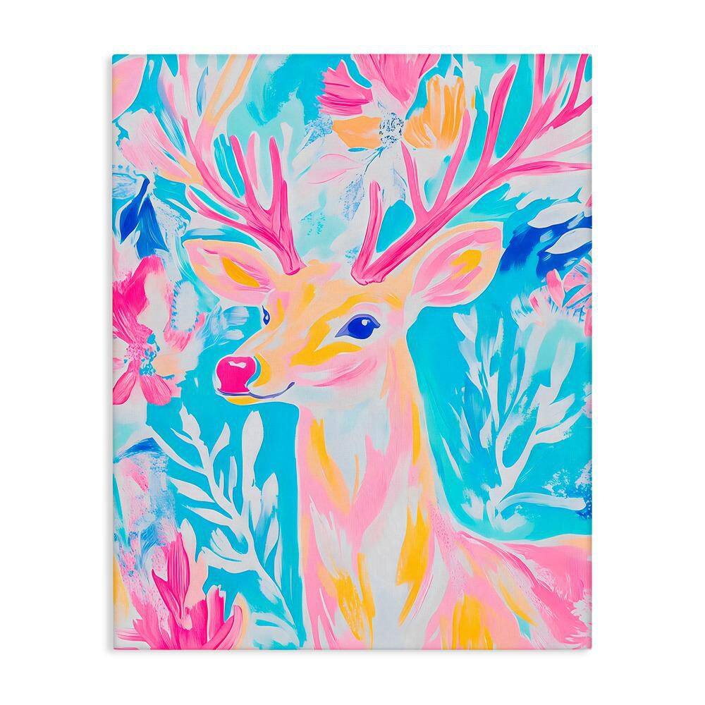 Bright Pastel Deer by Arlington Prints 1 Piece Unframed Graphic Animal Art Print 20 in. x 16 in. price history on PriceWatchPro