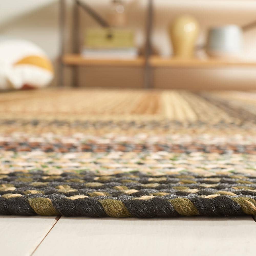 Coastal Charm Handwoven Blue Multi 8' x 10' Oval Synthetic Rug