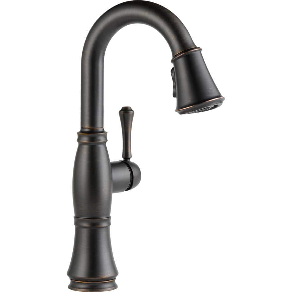 Delta Cassidy Single-Handle Pull-Down Sprayer Bar Faucet in Venetian ...