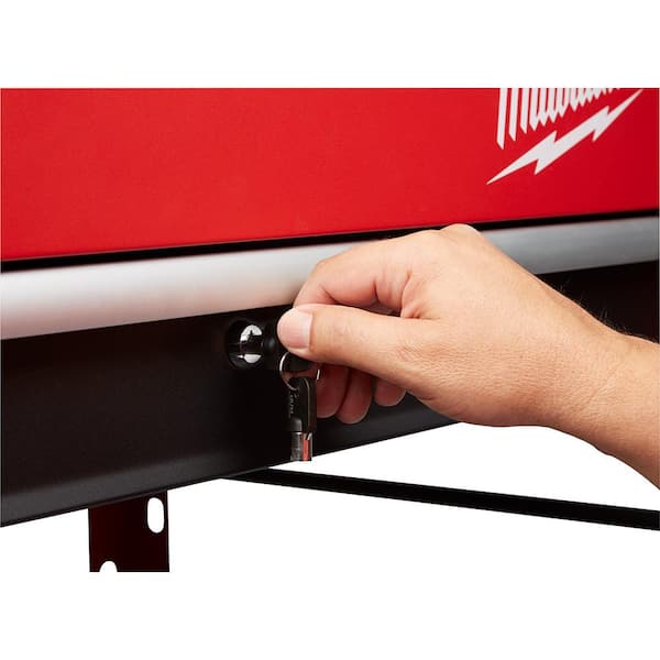 Milwaukee - 40 in. 2-Drawer Steel Work Cart