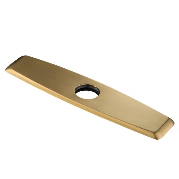 KRAUS 10 in. Brass Deck Plate for Kitchen Faucet in Brushed Brass