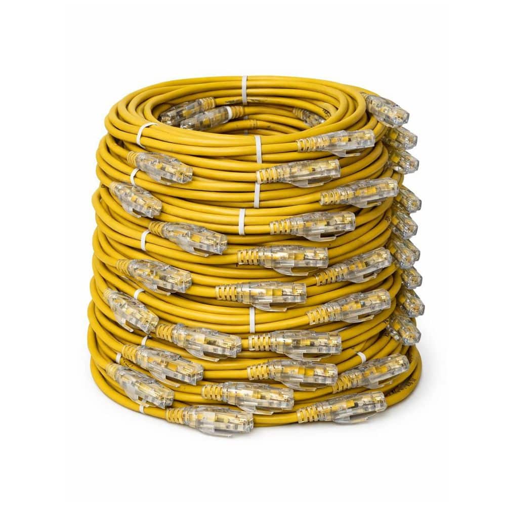 3 ft. Ultra Slim CAT 6 Patch (28AWG) Cable Yellow 50-Pack price history on PriceWatchPro