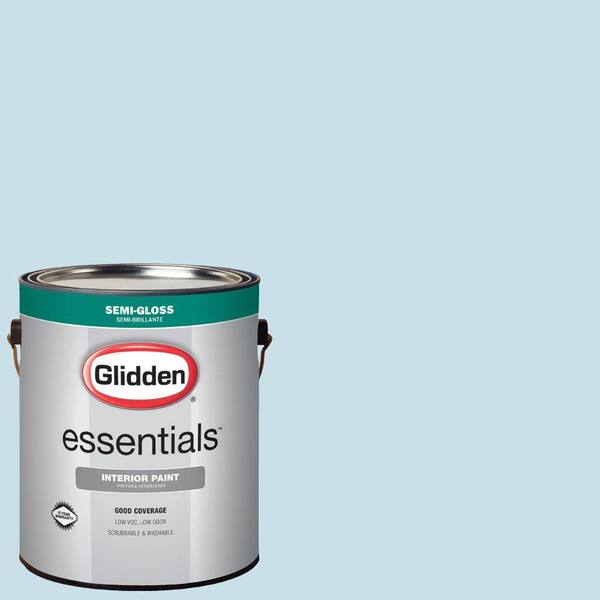Glidden Essentials 1 gal. #HDGB44U Crystal Blue Waters Semi-Gloss Interior Paint