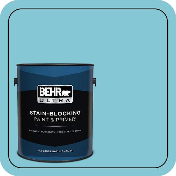 BEHR ULTRA 1 gal. #MQ4-50 Not a Cloud in Sight Satin Enamel Exterior Paint & Primer