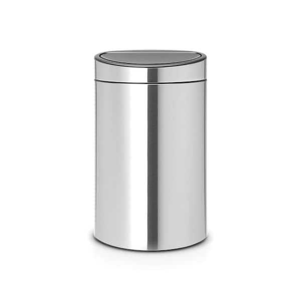 Brabantia 10.6 Gal. (40L) Matte Steel Fingerprint Proof Touch Top Trash Can