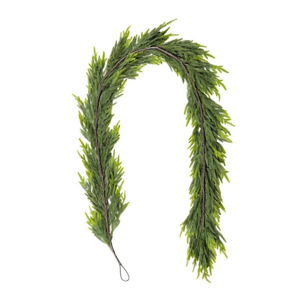 9 ft. Christmas Greenery PE Dripping Prelit Garland