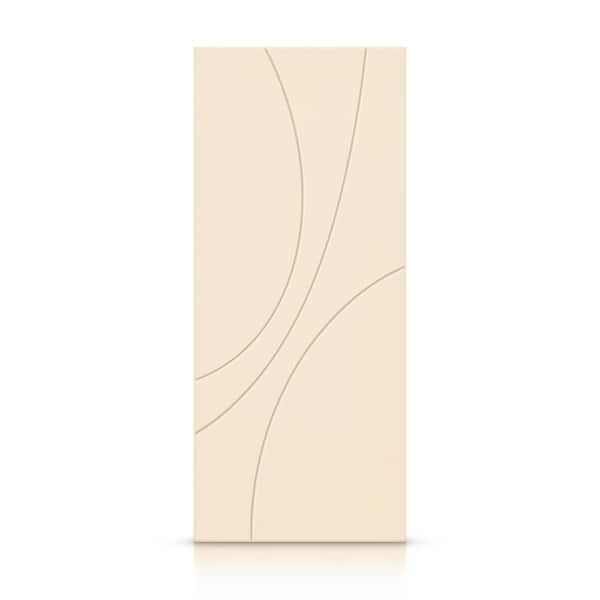 CALHOME 24 in. x 80 in. Hollow Core Beige Painted Composite MDF Interior Door Slab