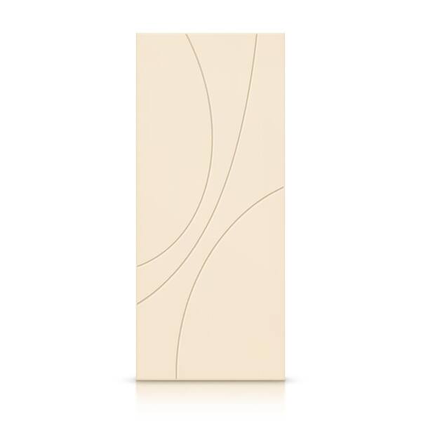 CALHOME 32 in. x 84 in. Hollow Core Beige Painted Composite MDF Interior Door Slab