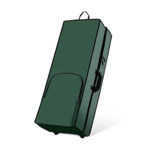 42 in. Green 600D Oxford Polyester Rolling Accessory Storage Bag with Wheels and Many Compartments