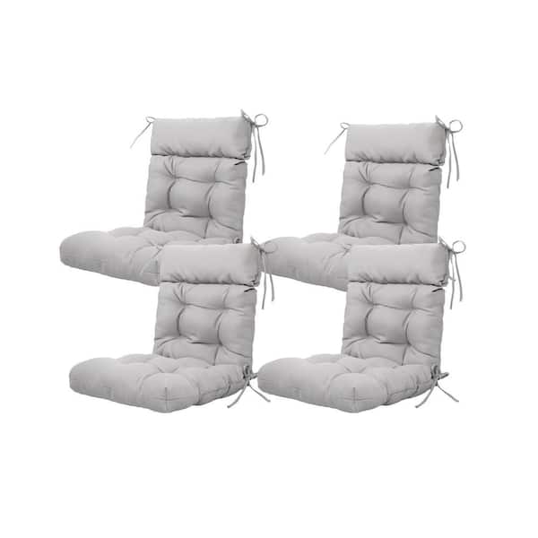 20 in. x20 in. x4 in. Seat/Back Outdoor Chair Cushion Patio Cushion Tie Tufted Replacement for Patio Furniture, Set Of 4