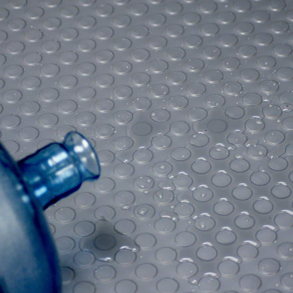 Dark Gray Coin-Pattern Thermoplastic Flooring 3' x 9'