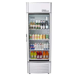 6.5 cu. ft. Commercial Upright Merchandiser Display Refrigerator Glass Door Beverage Cooler in Silver