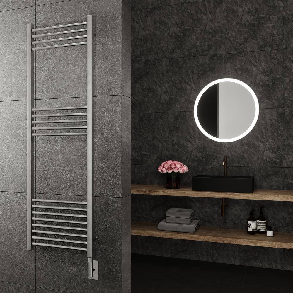 Eos Chrome 63" Wall Mounted Electric Towel Warmer