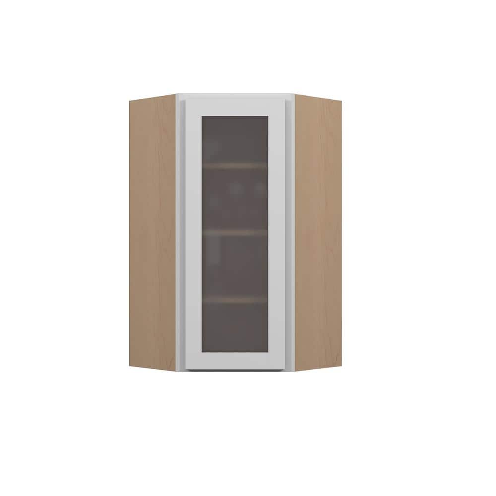 Bedford Shaker 27 in. W x 42 in. H x 15 in. D in Painted White Plywood Assembled Frosted Glass Corner Diagonal Wall price history on PriceWatchPro