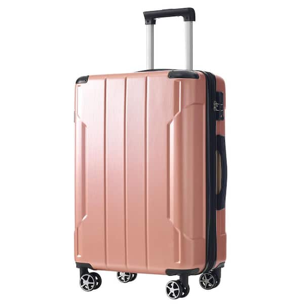 29.9 in. Rose Pink ABS Hardside Luggage Spinner Suitcase w/ 3-Digit TSA Lock, 3-Step Telescoping Handle, Wrapped Corner
