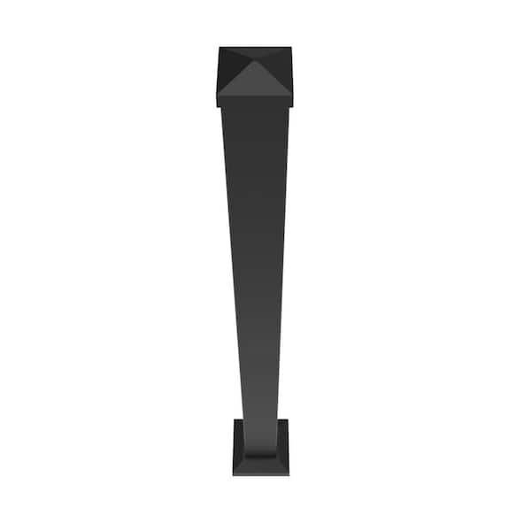 Penrose/VersaRail 2.5 in. x 2.5 in. x 39 in. Matte Black Aluminum Rail Post with Trim Penrose/VersaRail 2.5 in. x 2.5 in. x 39 in. Matte Black Aluminum Rail Post with Trim