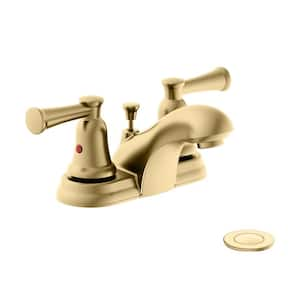 Lisbon 4 in. Centerset 2-Handle Bathroom Faucet in Matte Gold