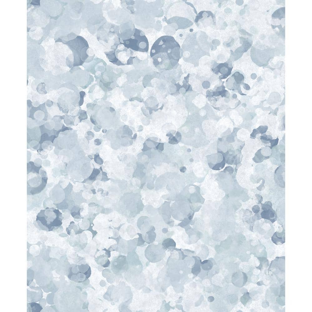 Atmosphere Collection Blue/White Bubble Up Non-Pasted Non-Woven Paper Wallp