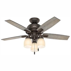 Donegan 44 in. LED 3-Light Indoor Onyx Bengal Bronze Ceiling Fan