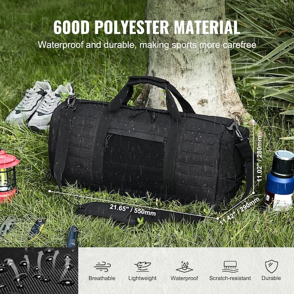 VEVOR Tactical Duffle Bag 21.65 in. Black Backpack 45 Lumes VEVOR Tactical Duffle Bag 21.65 in. Black Backpack 45 Lumes
