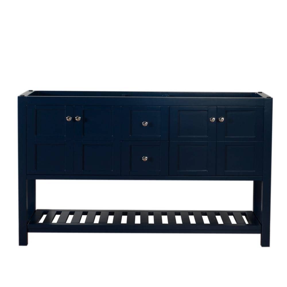 Manhattan 60 in. W x 18 in. D Bath Vanity Cabinet Only in Dark Blue