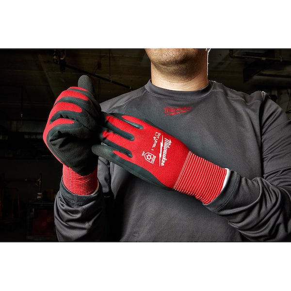 Milwaukee Medium Red Nitrile Level 1 Cut Resistant Dipped Work Gloves (30-Pack)