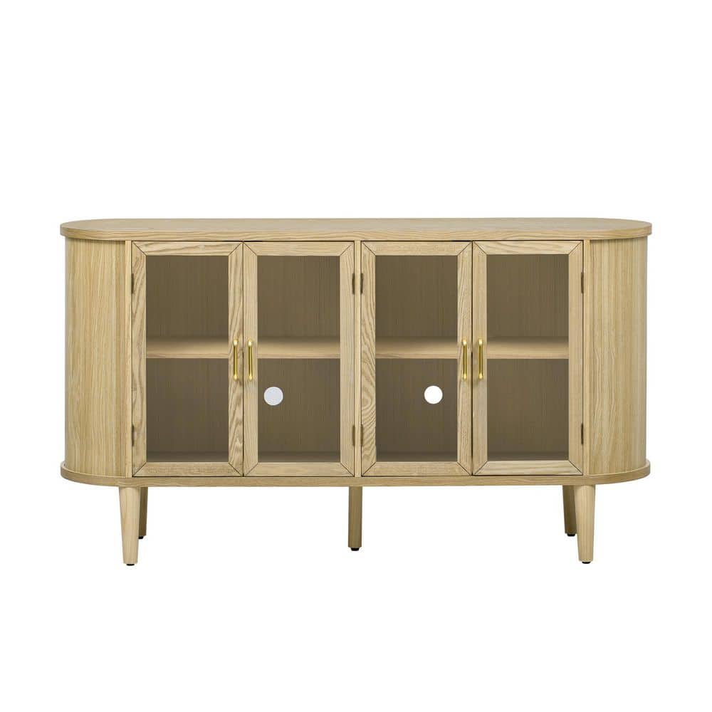 59.80 in. W x 15.70 in. D x 33.80 in. H Beige Light Luxury Style Cabinet with 4-Linen Cabinet Doors price history on PriceWatchPro