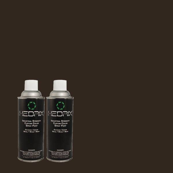 Hedrix 11 oz. Match of ECC-10-2 Jet Black Gloss Custom Spray Paint (2-Pack)