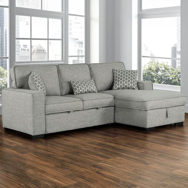 Light grey sleeper sectional discount