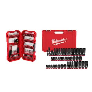 SHOCKWAVE Impact Duty Alloy Steel Screw Driver Bit Set & 3/8 in. Drive Impact Socket Set (113-Piece)