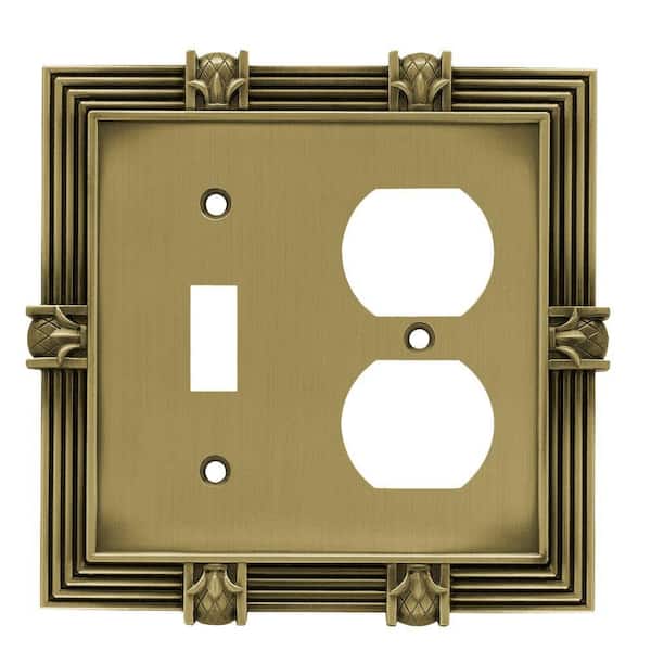Liberty Brass 2-Gang 1-Toggle/1-Duplex Wall Plate (1-Pack)
