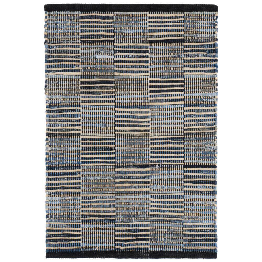 Denim Rag Gridwork Handwoven Cotton Blue 10 ft. x 14 ft. Indoor Area Rug price history on PriceWatchPro