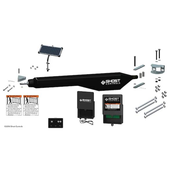 GHOST CONTROLS Architectural Series Solar Single Automatic Gate Opener Kit